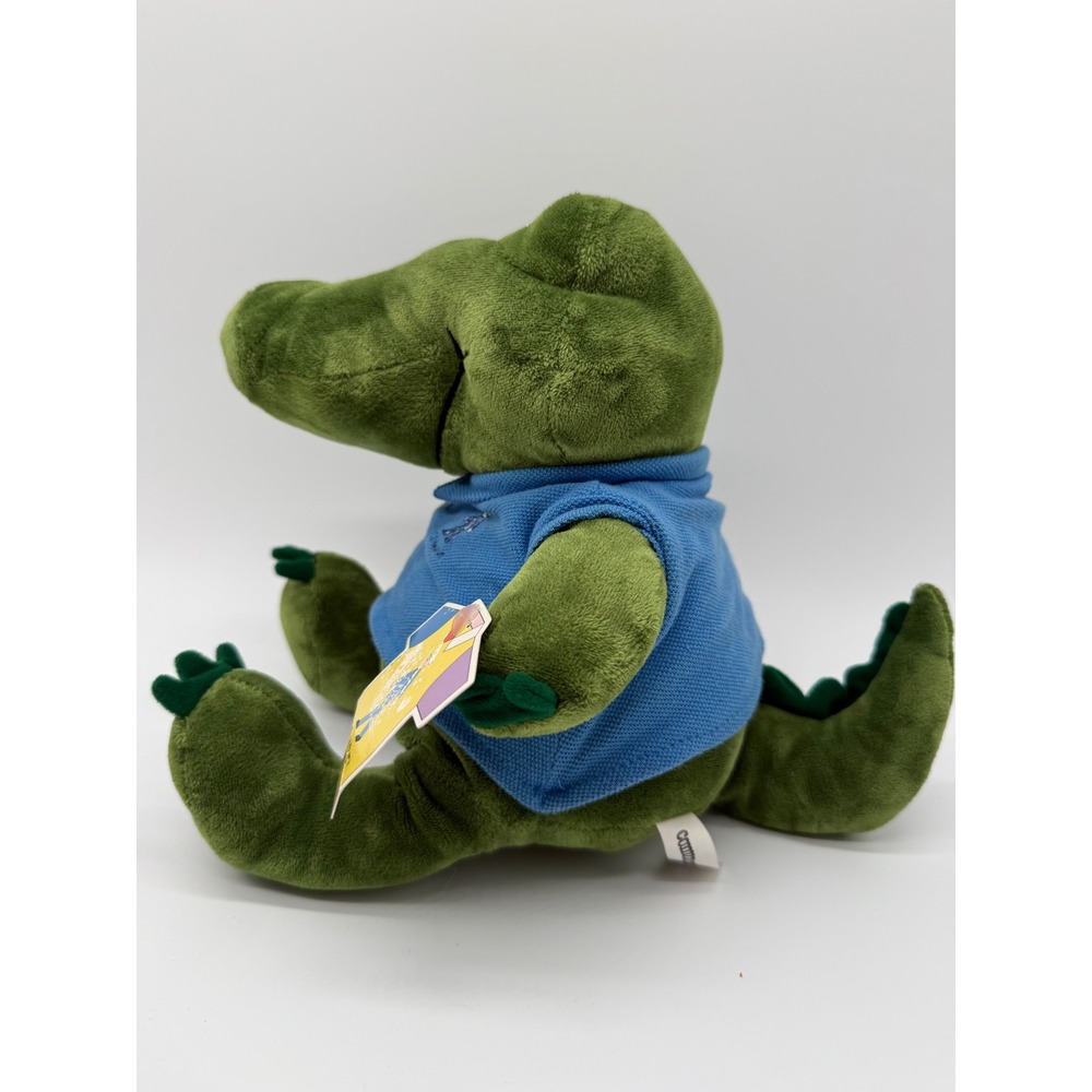 Vintage 2005 Commonwealth Le Harve Crocodile Alligator Plush Green Blue top new - Picture 3 of 7